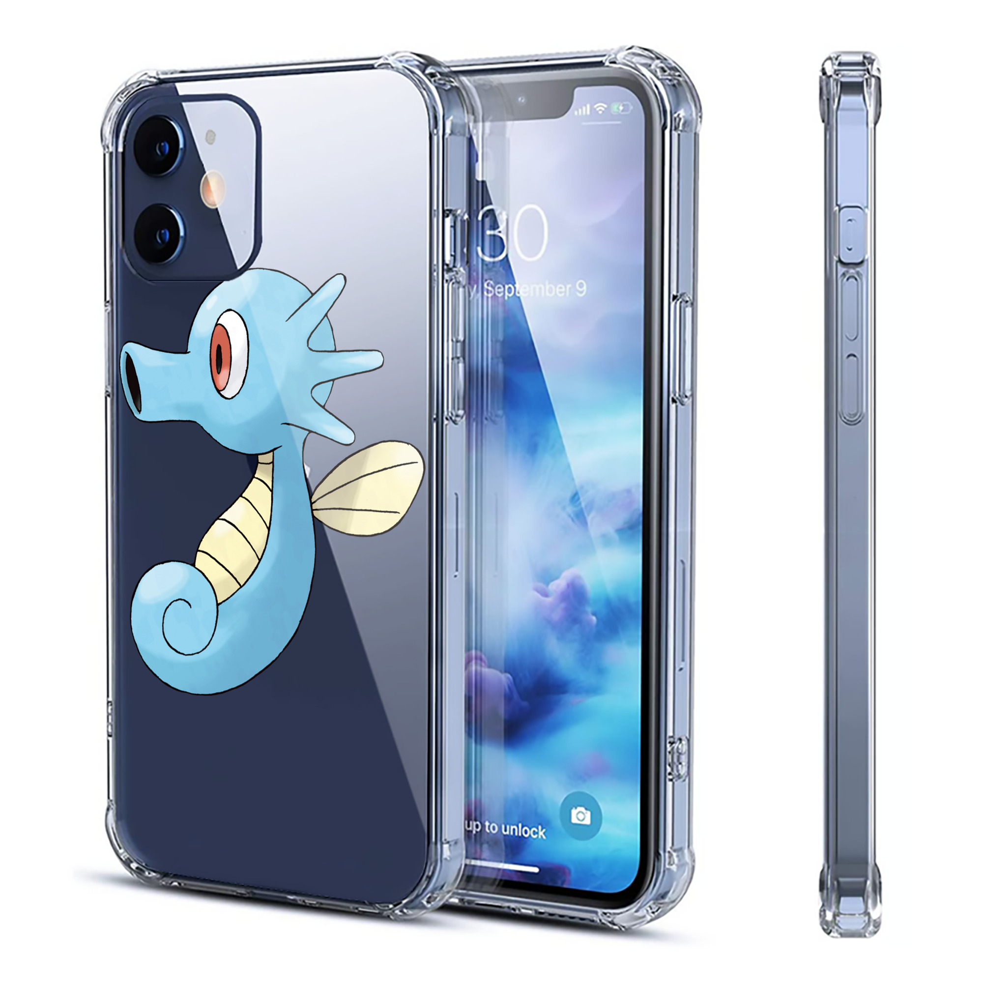 （画像用） ポケットモンスター Pokémon 【iPhone 12シリーズ対応】透明スマホケース（クリアソフトケース）